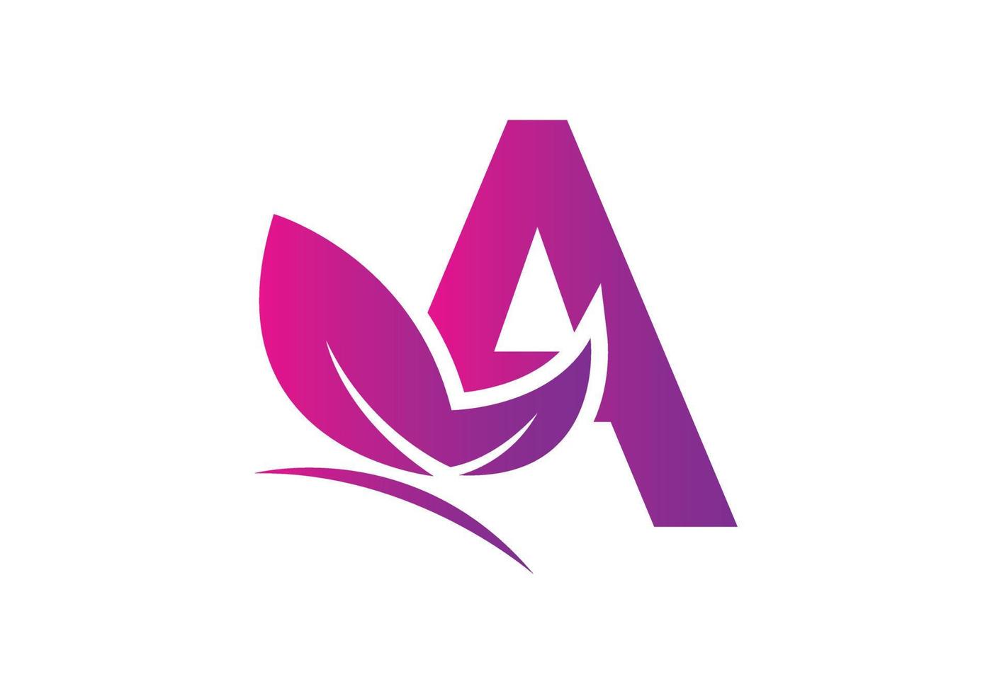 this is a creative and unique letter added butterfly logo vector
