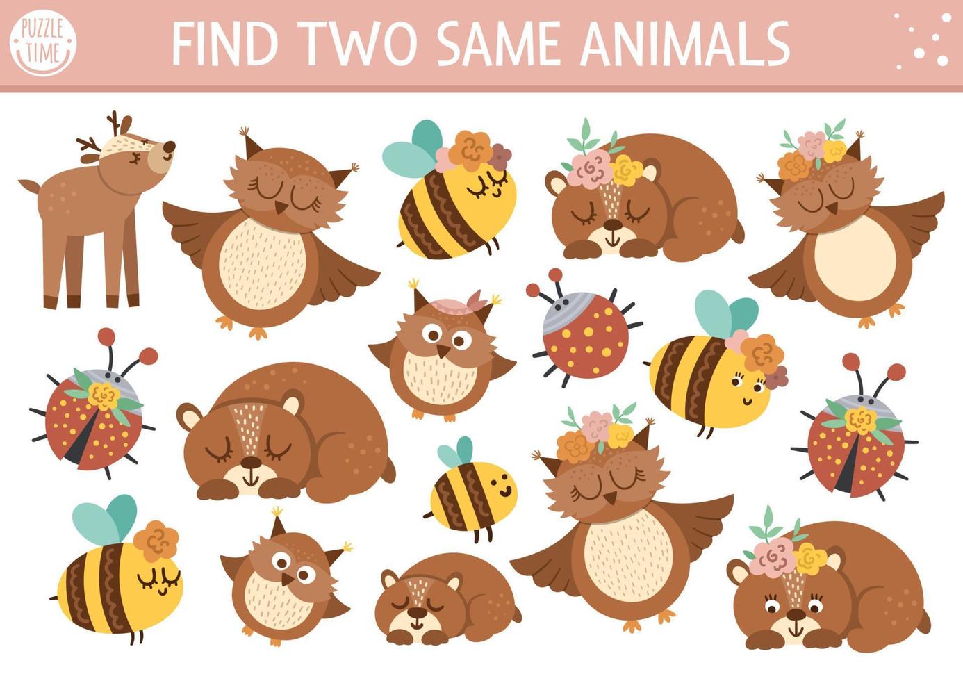 Find two same animals. Mothers day matching activity for children ...