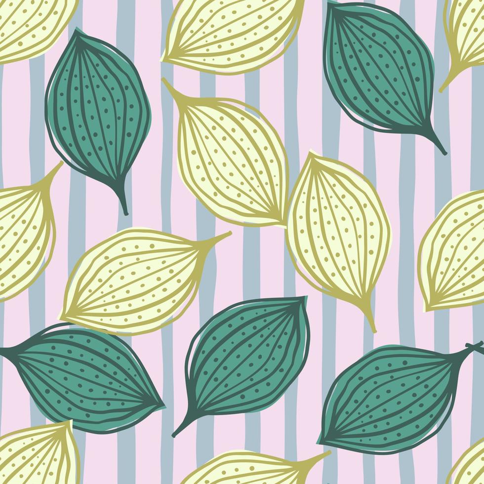 Seamless pattern with abstract leaves. Leaf endless background. Contemporary floral wallpaper. vector