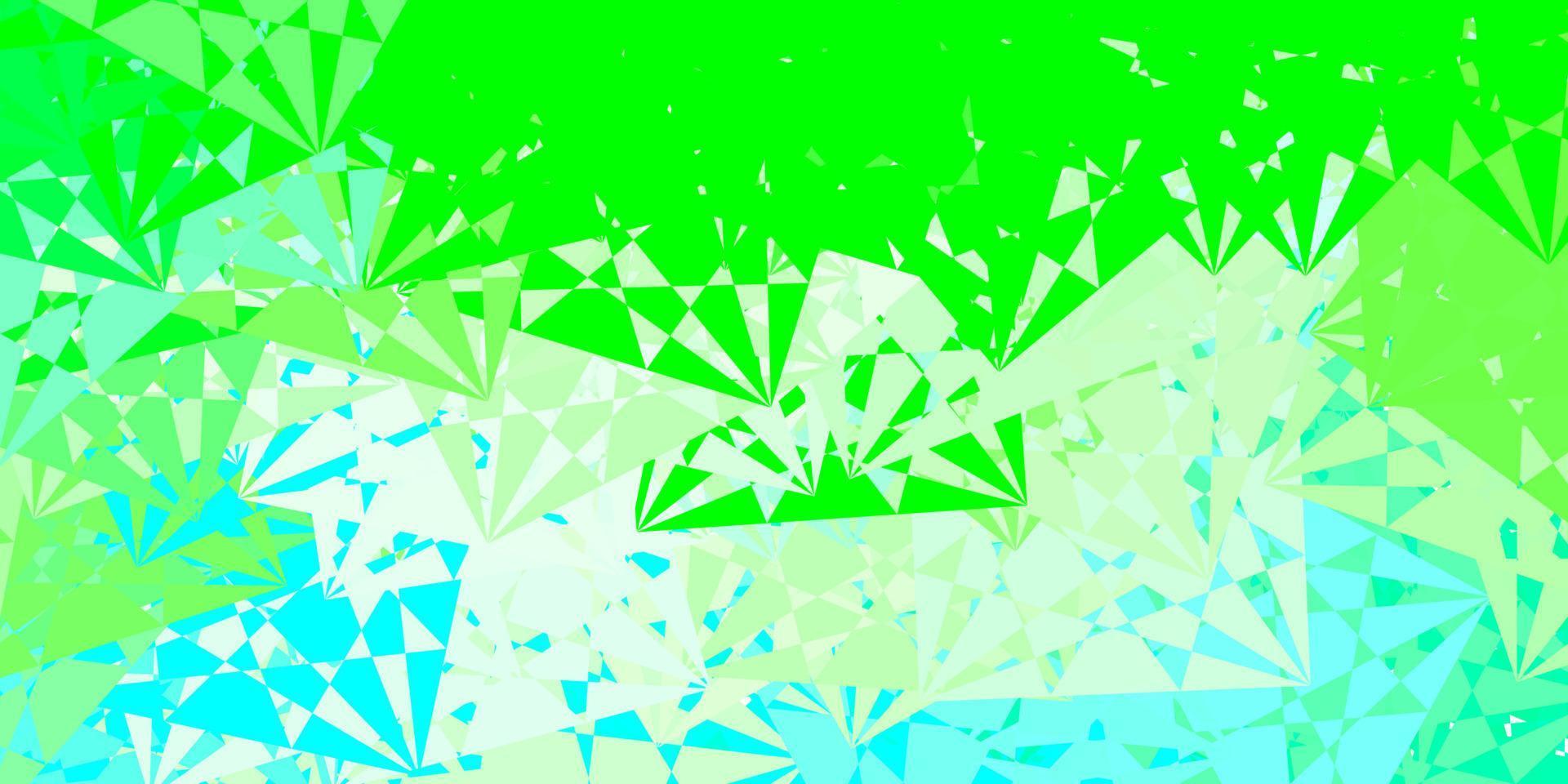 Light Green vector texture with memphis shapes.