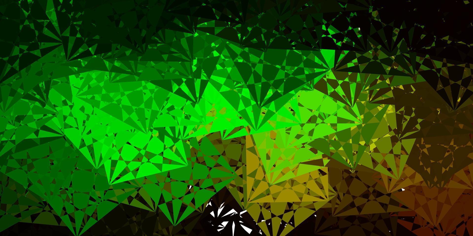 Light Green vector pattern with polygonal shapes.