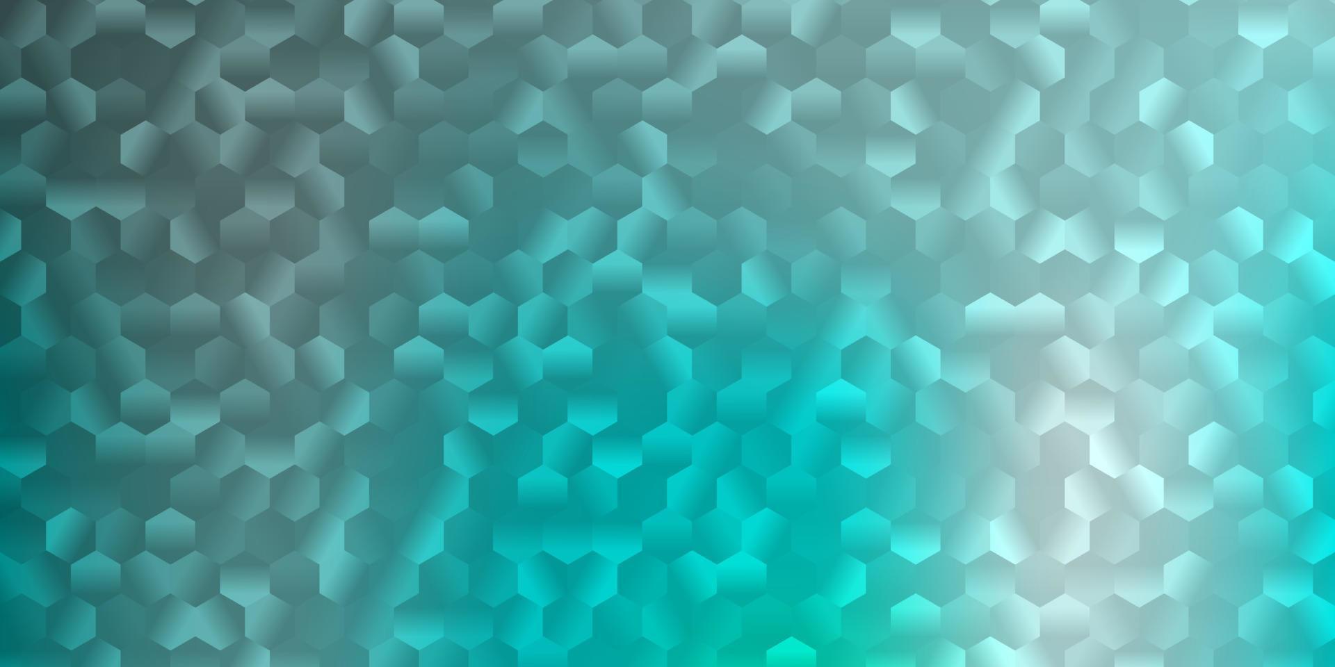 Light green vector layout with shapes of hexagons.