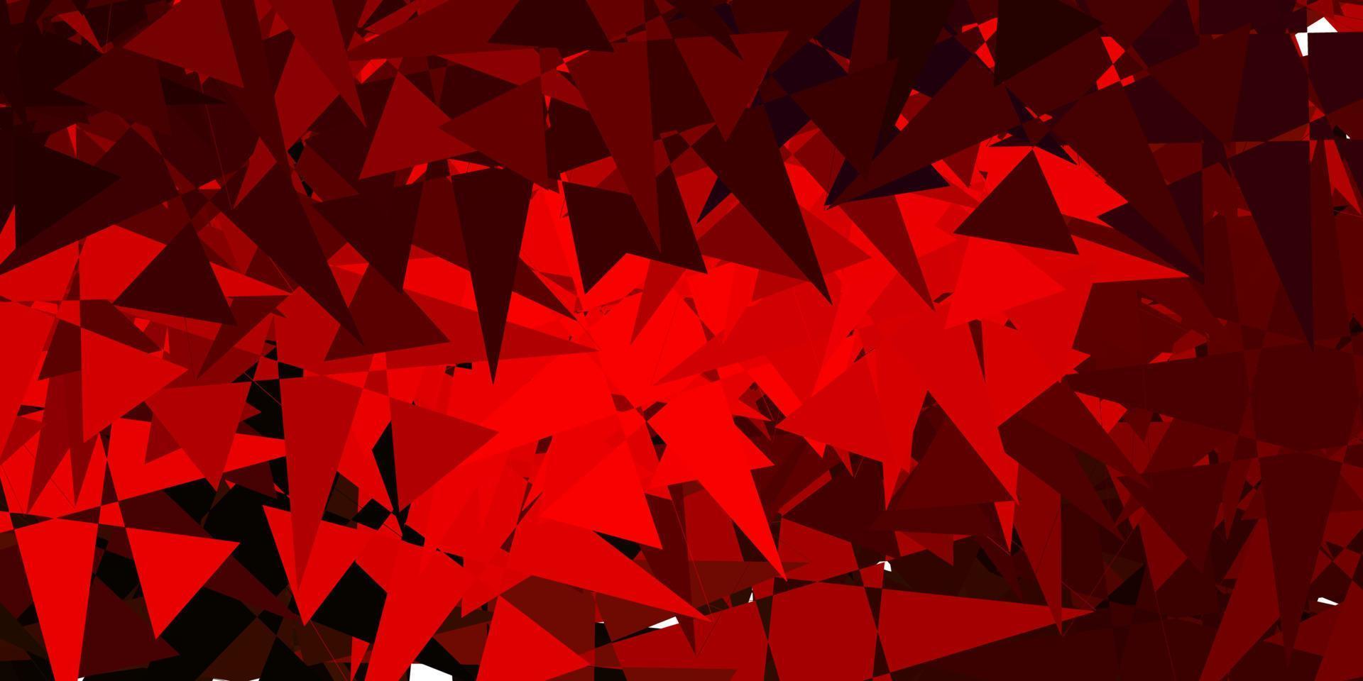 Dark Green, Red vector background with triangles.