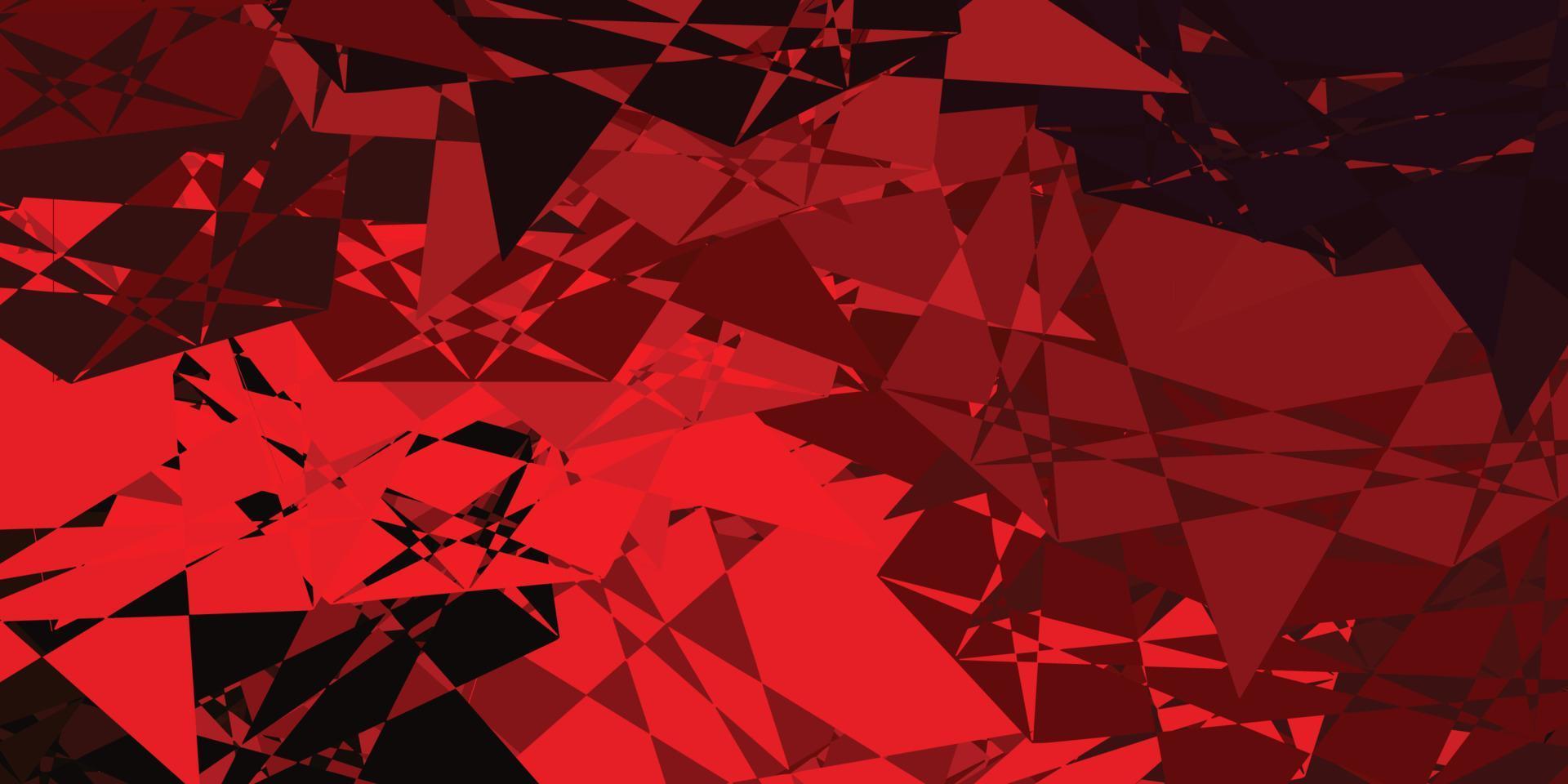 Dark Green, Red vector pattern with polygonal shapes.