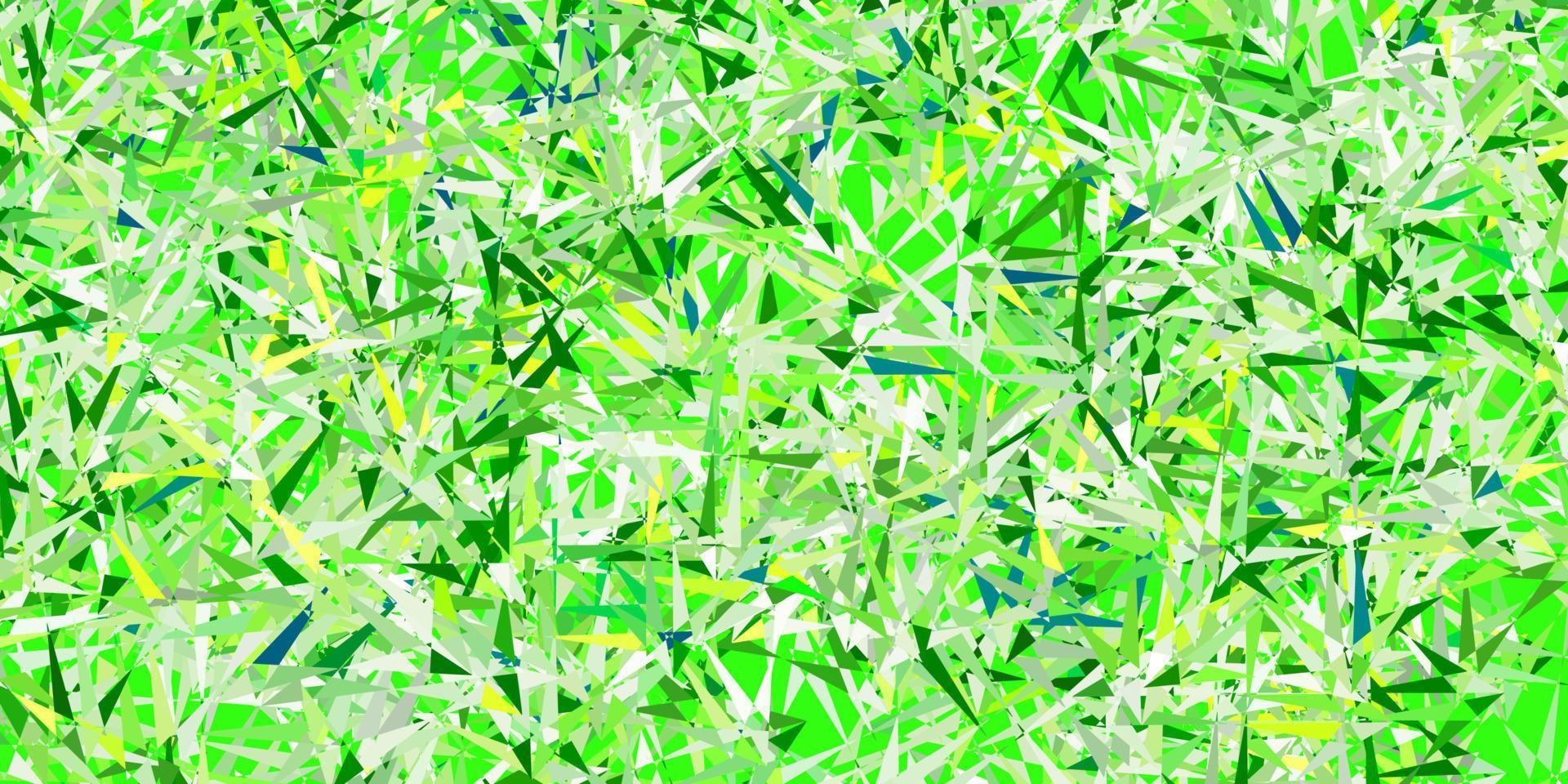 Light green, yellow vector texture with random triangles.