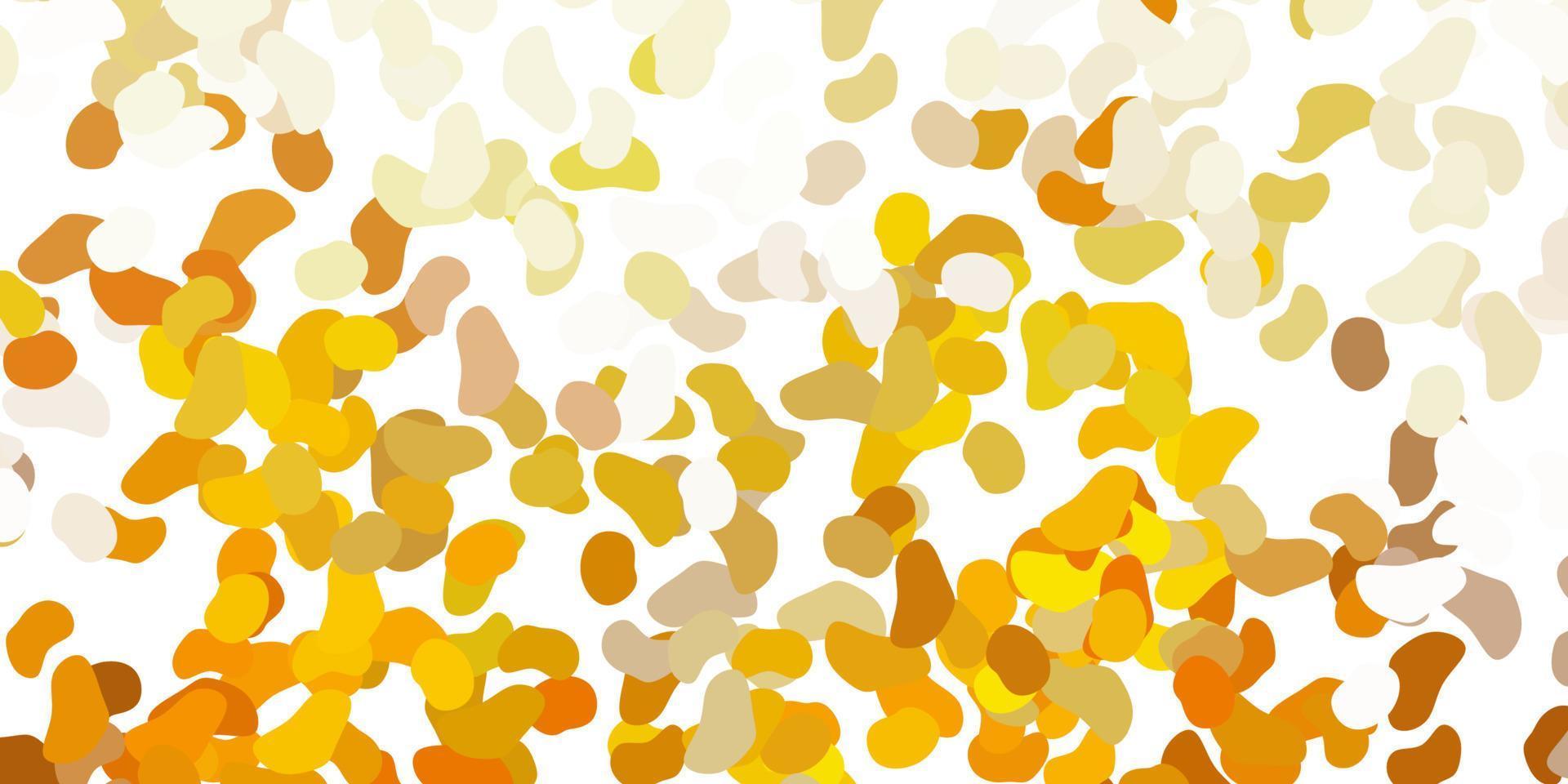 Light green, yellow vector background with random forms.