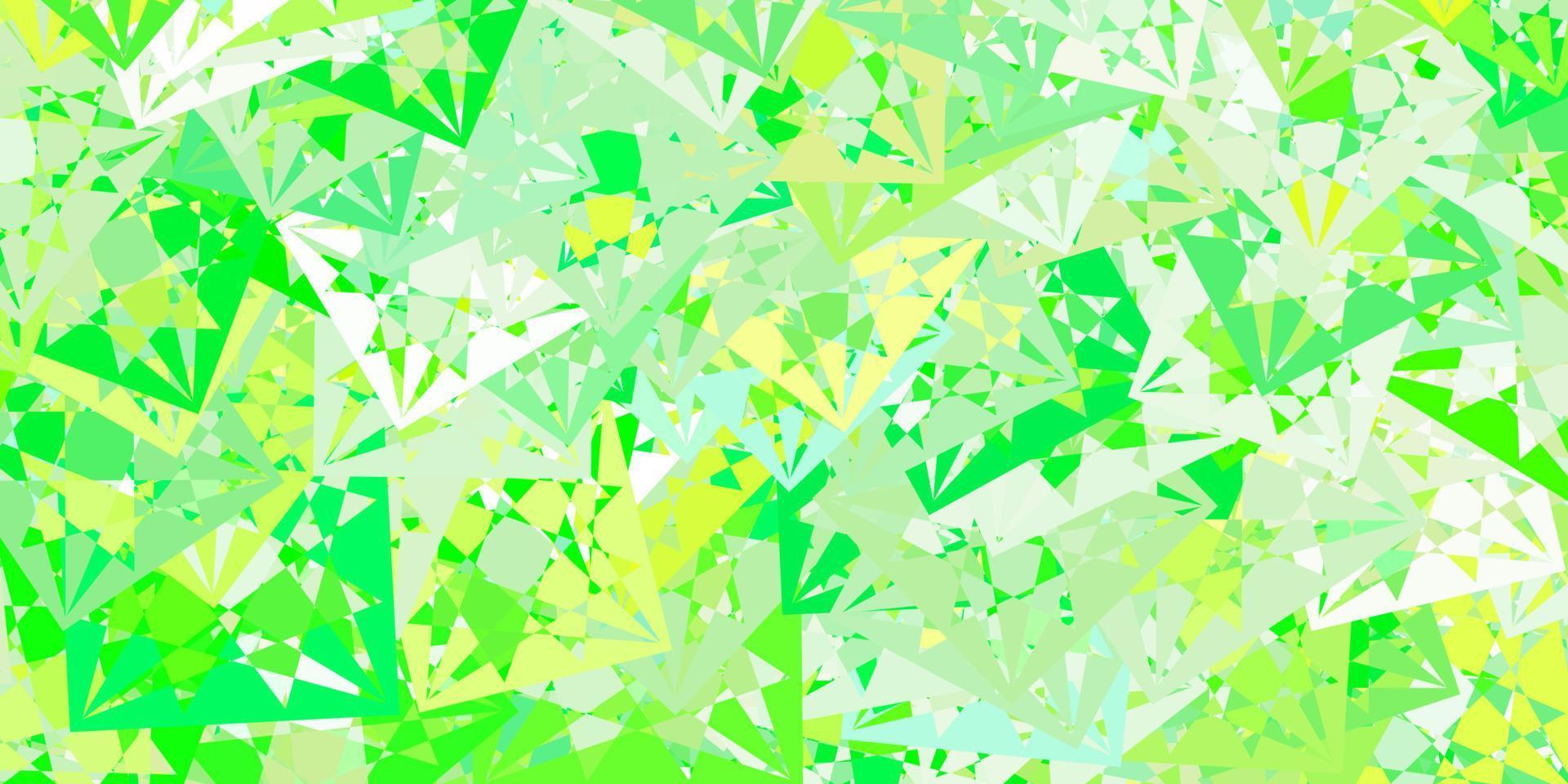 Light Green, Yellow vector texture with random triangles.