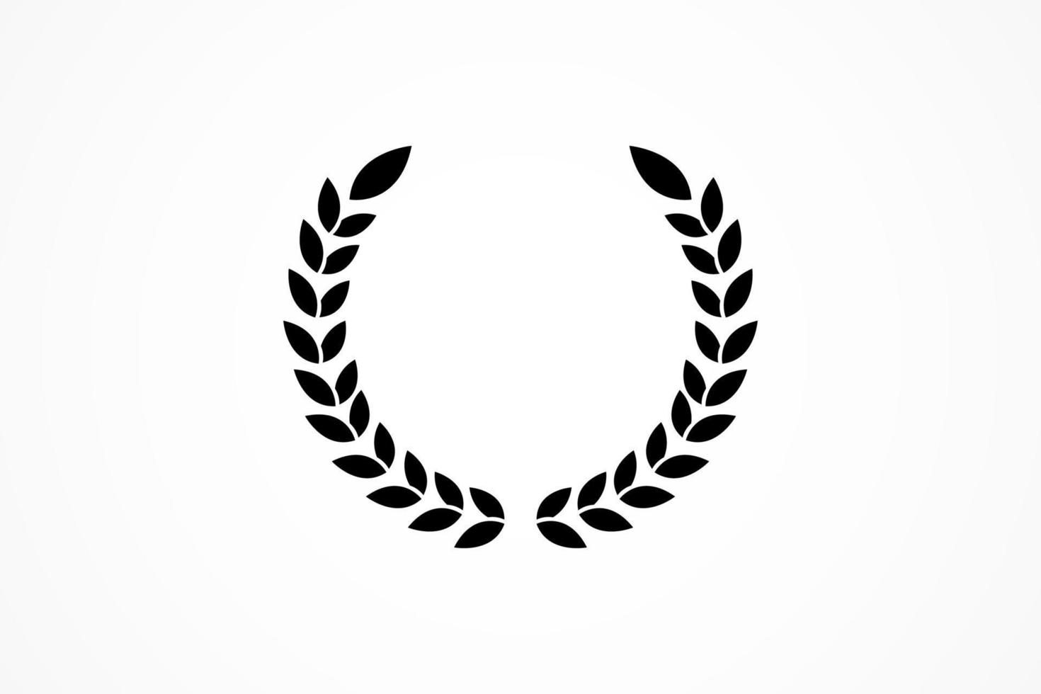 monogram wreath icon logo template vector