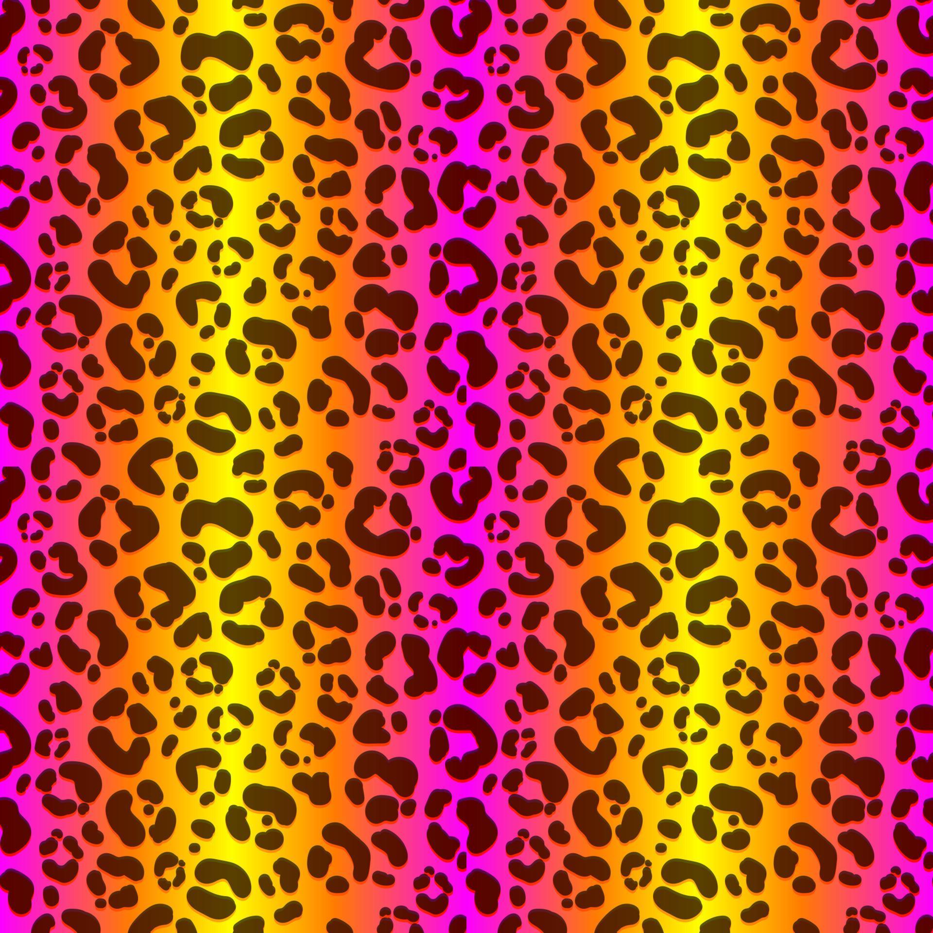 Neon leopard seamless pattern. Bright colored spotted background