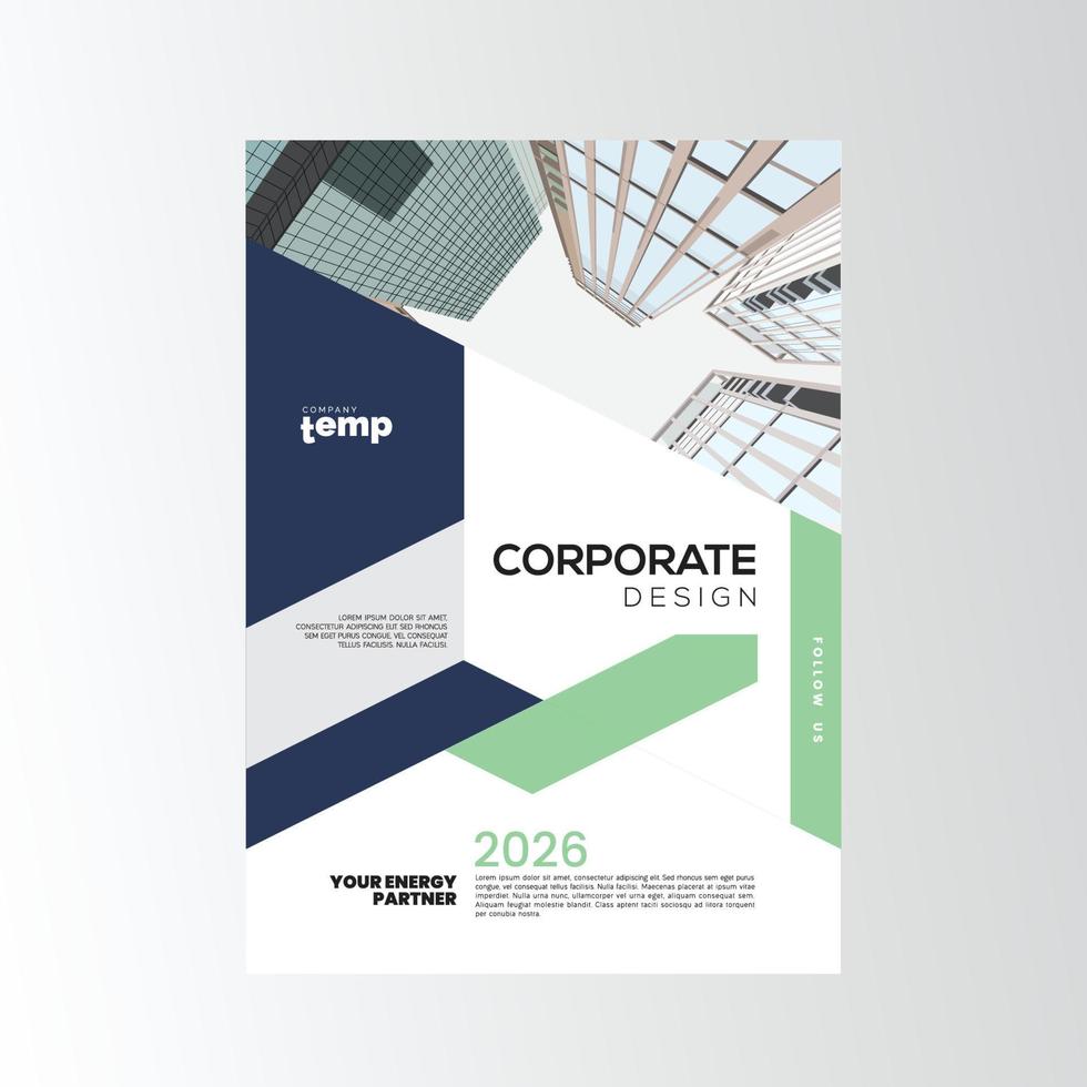 cubrir plantilla de informe anual corporativo vector