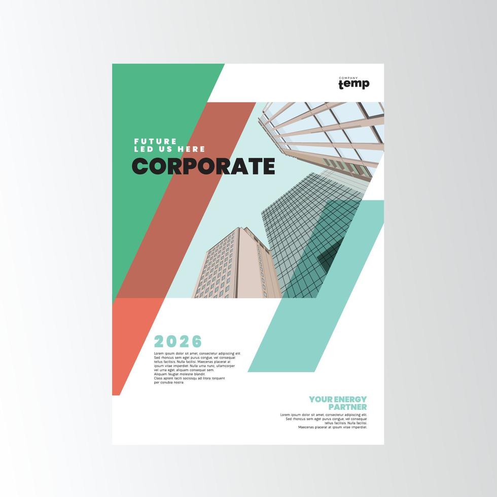 cubrir plantilla de informe anual corporativo vector
