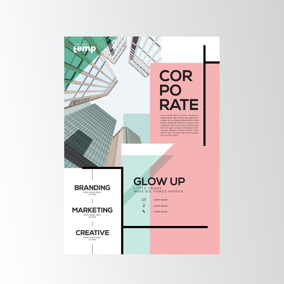 Corporate poster Layout Design Template vector