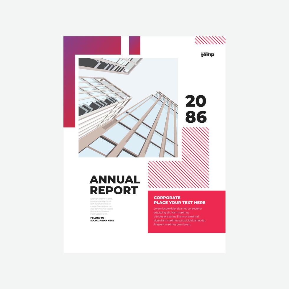 Annual report corporate, creativedesign template vector