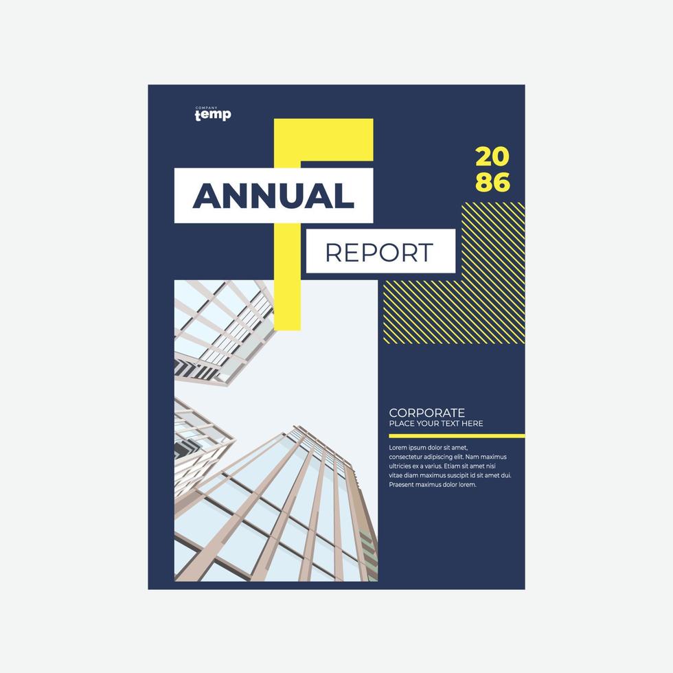 Annual report corporate, creativedesign template vector
