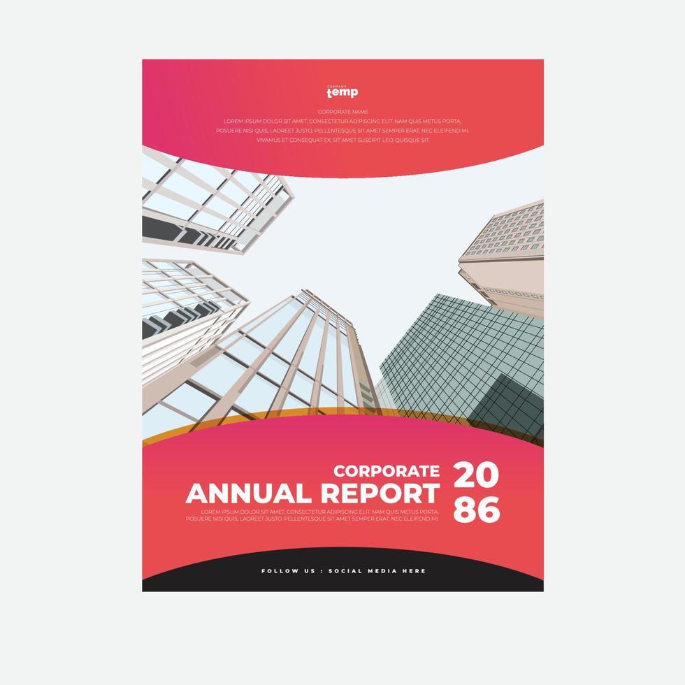 Annual report corporate, creativedesign template vector