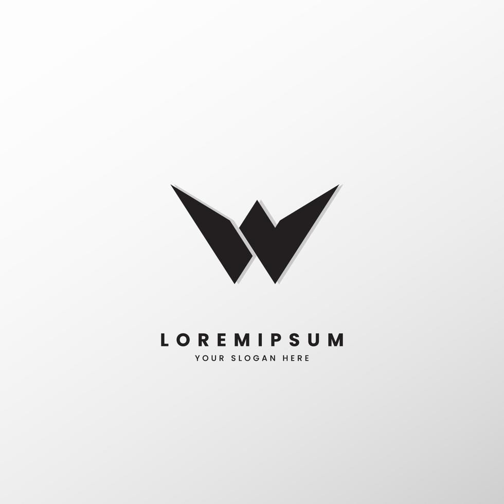 letter w logo template vector