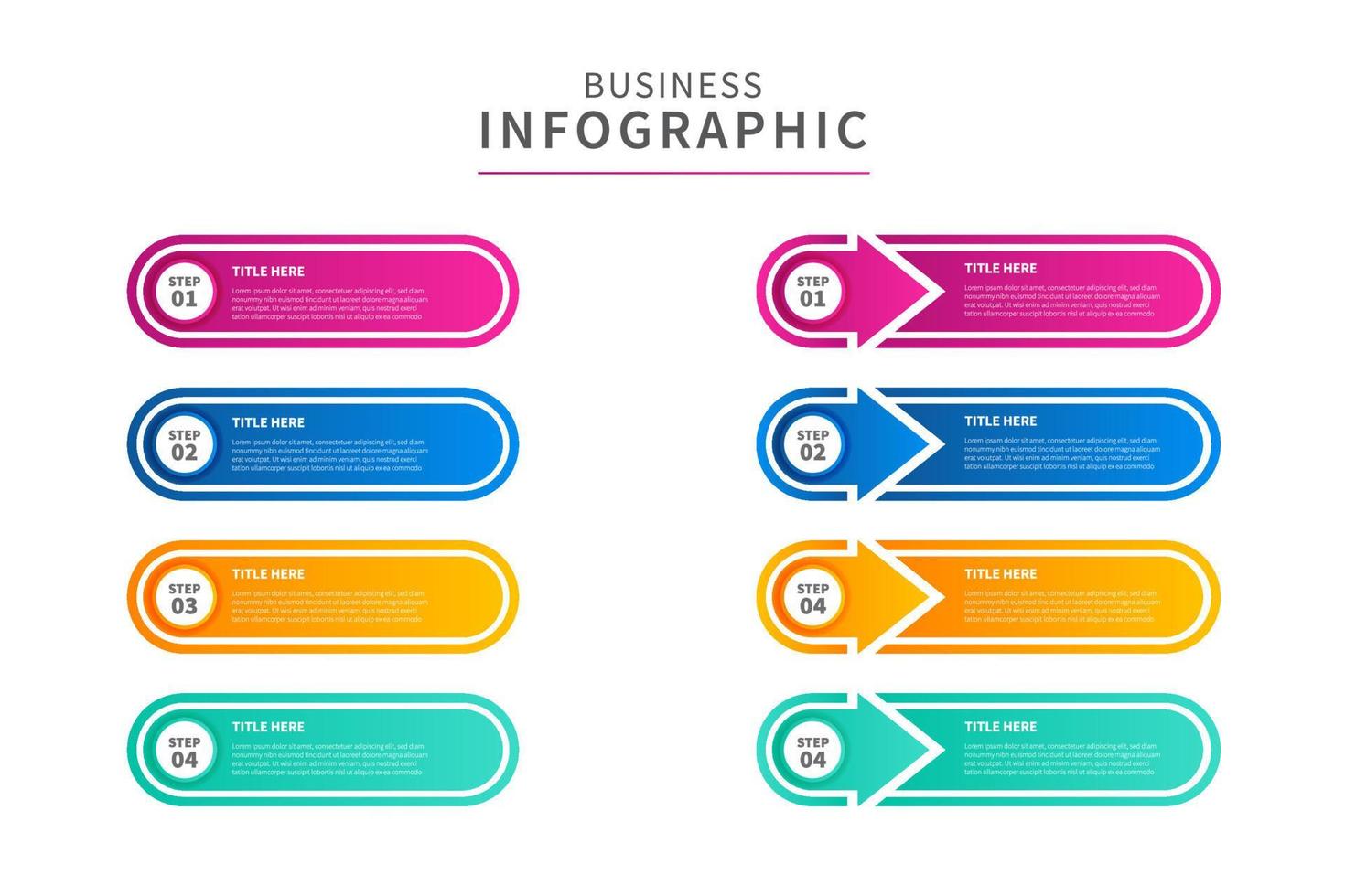 colorido negocio infografía vector