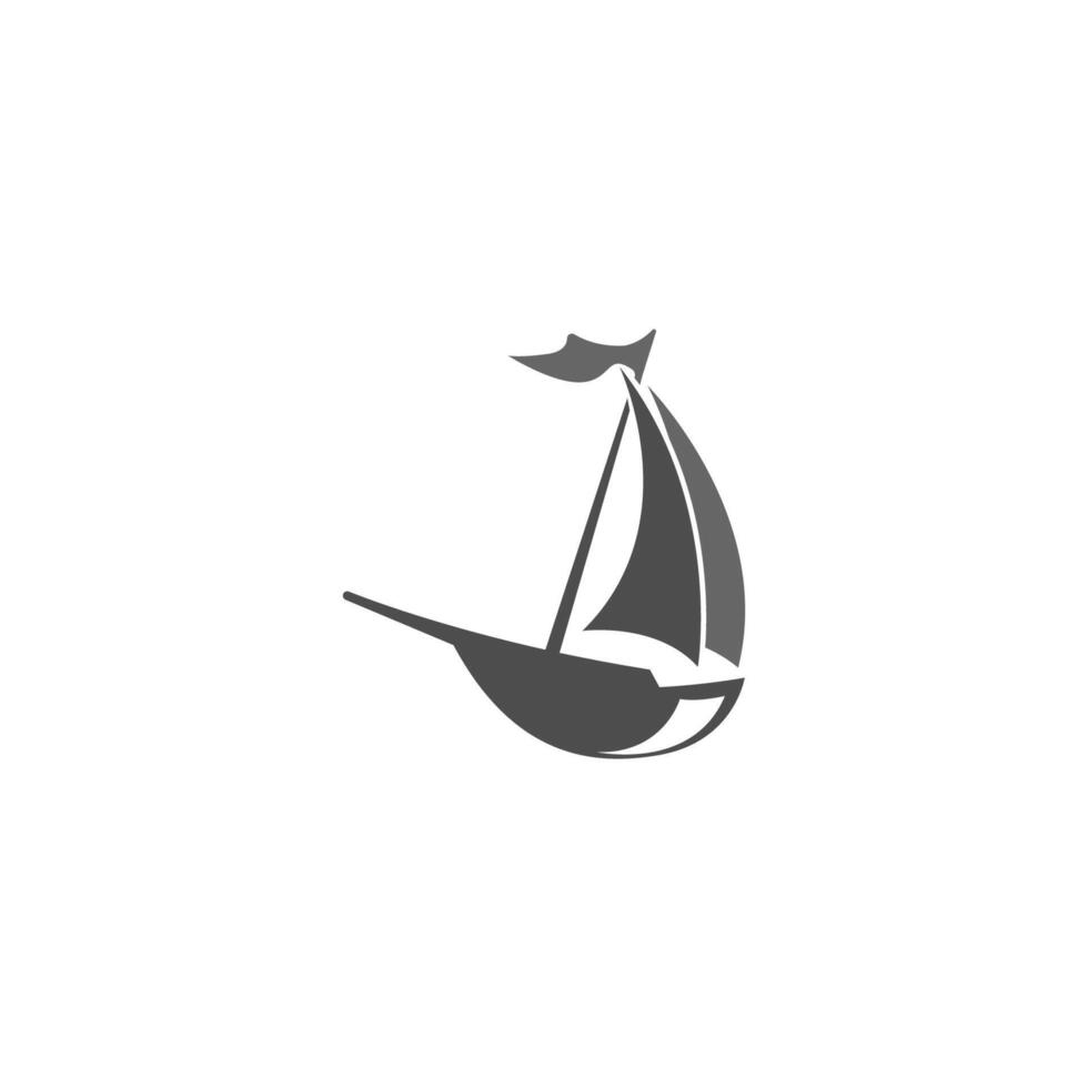 Sailboat logo icon design vector illustration