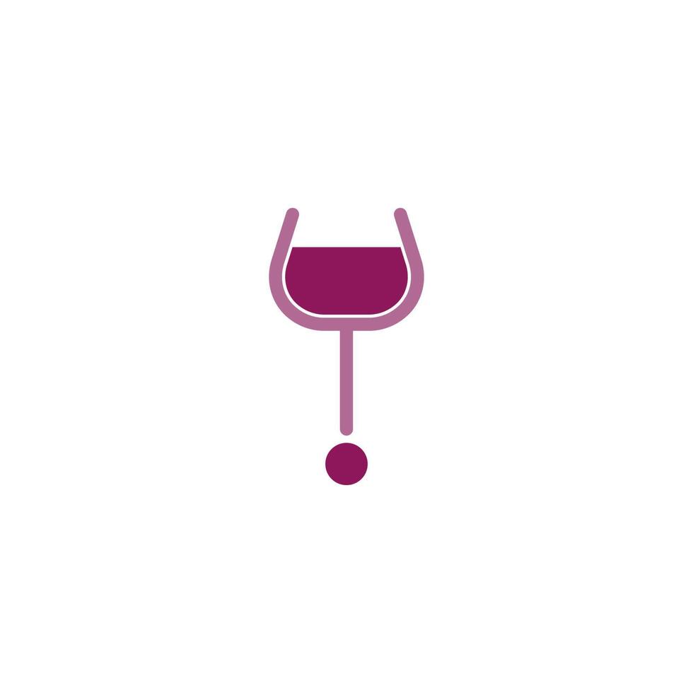 vector de diseño de logotipo de icono de vino