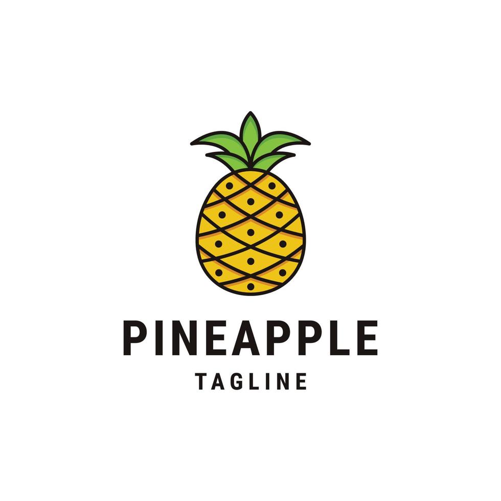 Pineapple logo icon design template vector