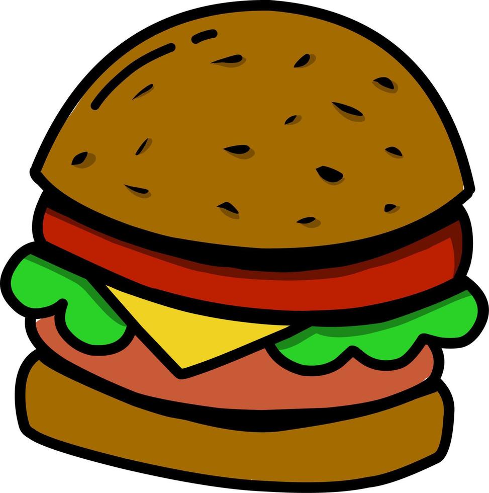 Burger Icon Vector Illustration Logo Template