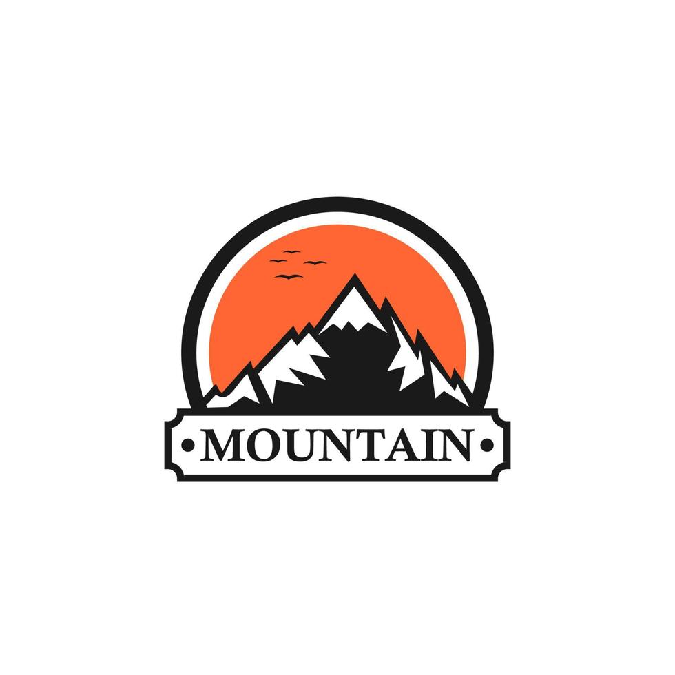 Illustration of mountain, outdoor adventure. Vector graphics for t shirts and other uses