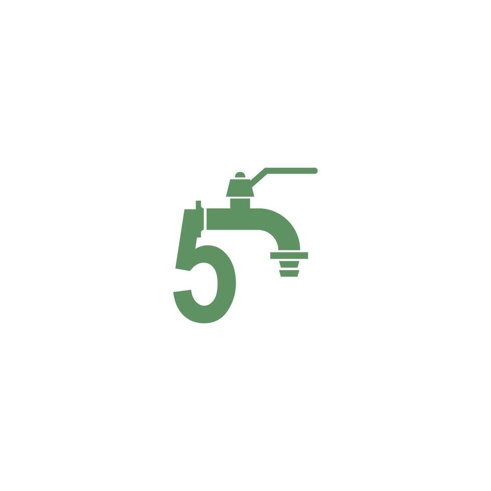 icono de grifo con vector de diseño de logotipo número 5