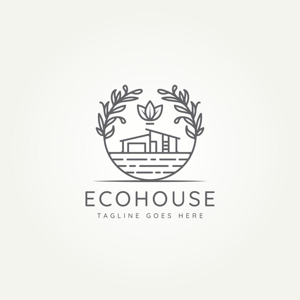 nature architecture minimalist line art logo vector