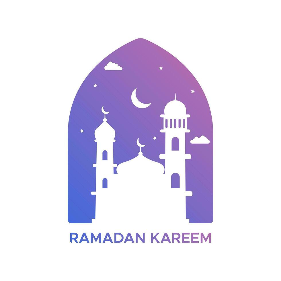 ilustración gráfica vectorial de ramadan kareem. perfecto para tarjeta de felicitación de ramadán, plantilla, diseño. vector