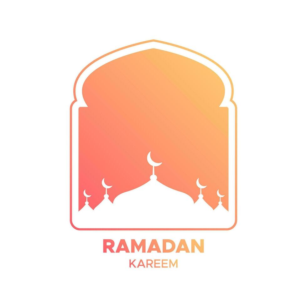 Illustration vector graphic of Ramadan Kareem. Perfect for Ramadan celebration, template, layout.