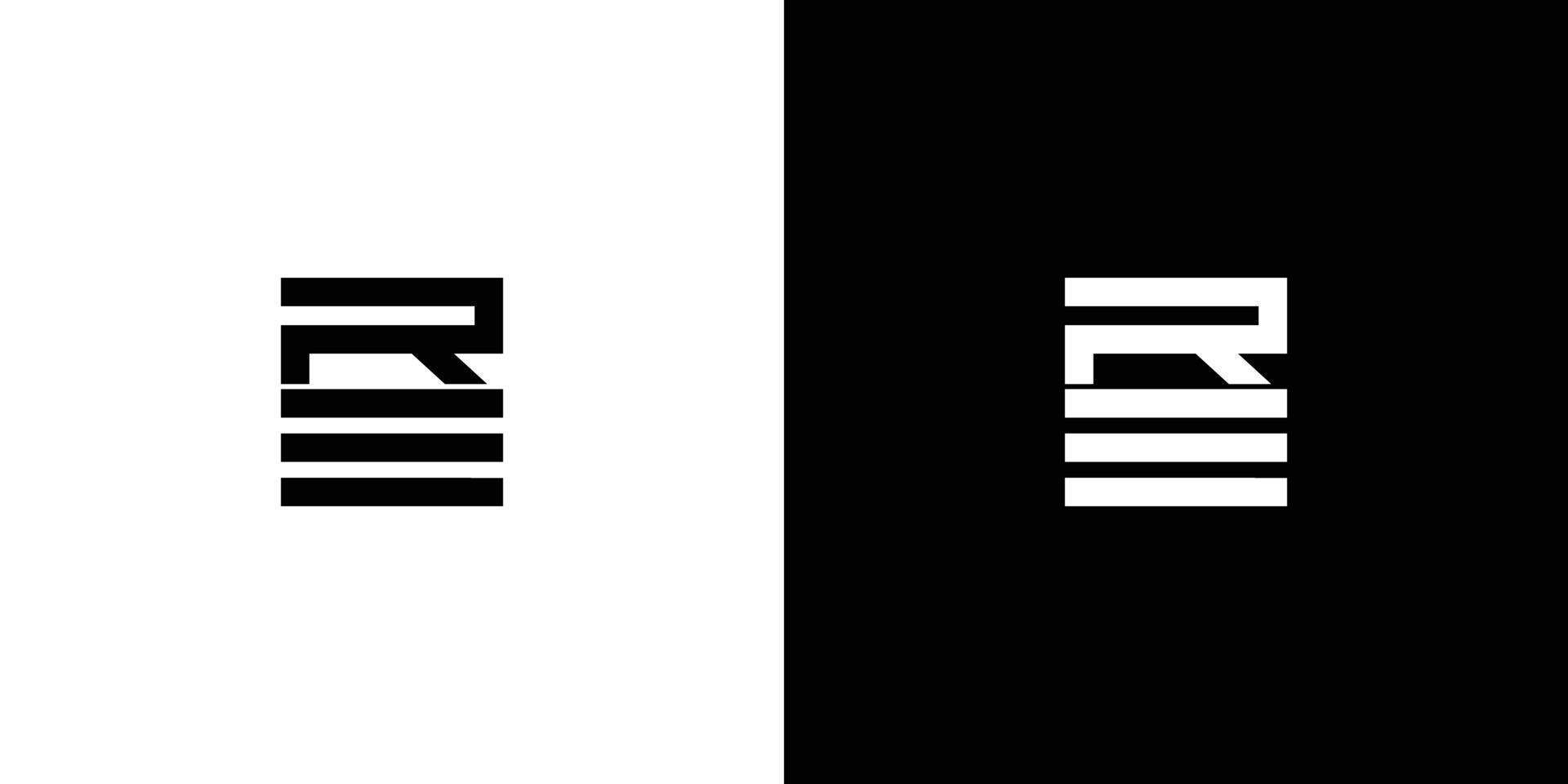 Bold and professional initials logo design RE vector