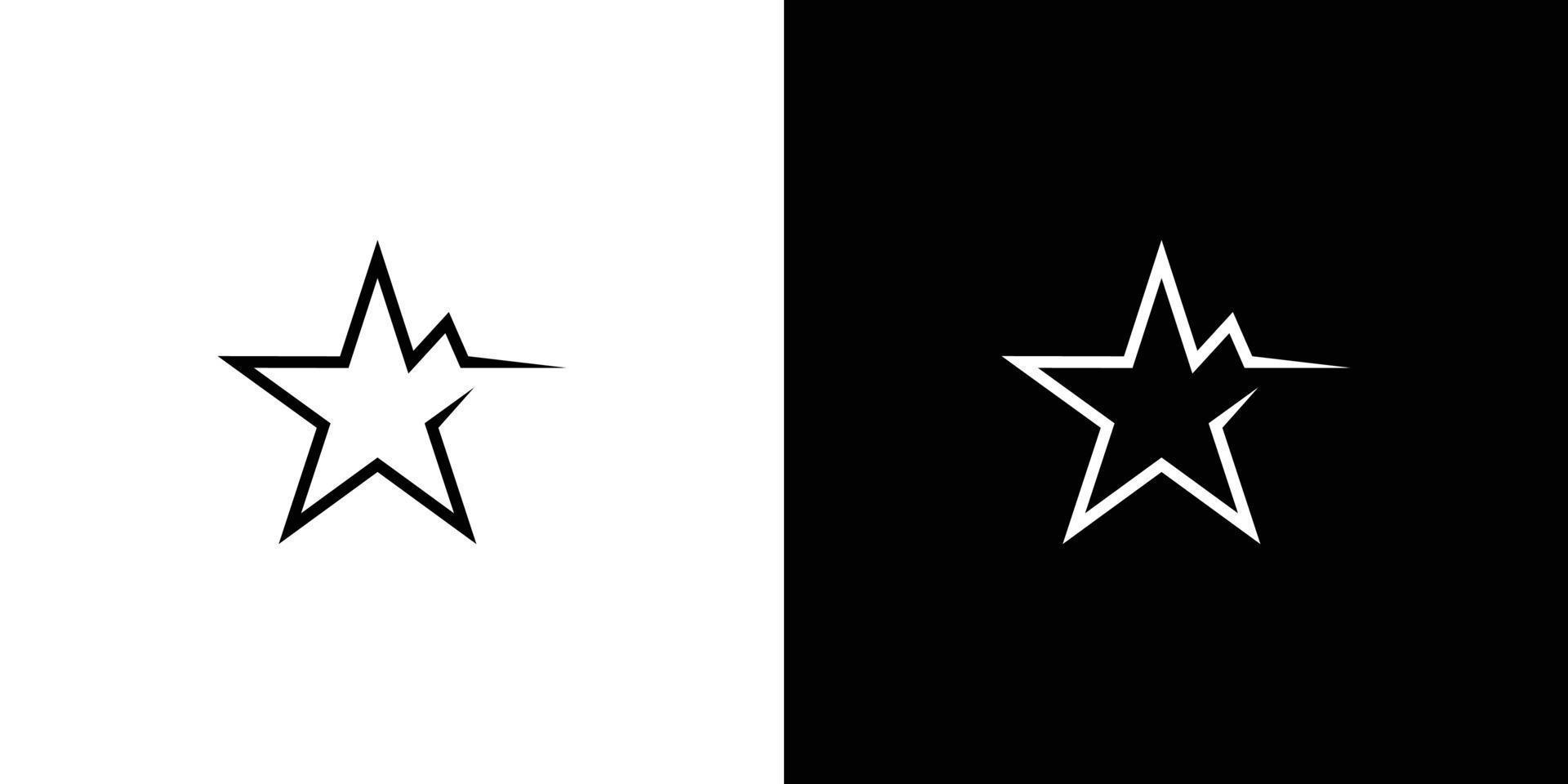 diseño único y atractivo del logotipo de la estrella inicial de la letra m vector