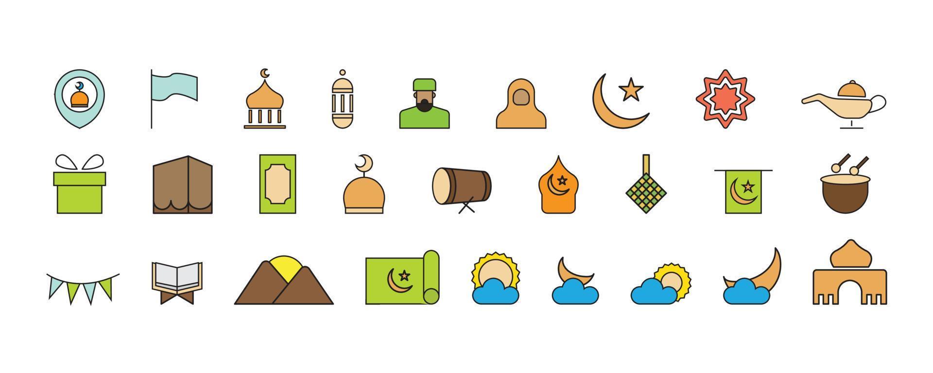 icono de ramadhan para sitio web, símbolo de presentación editable vector