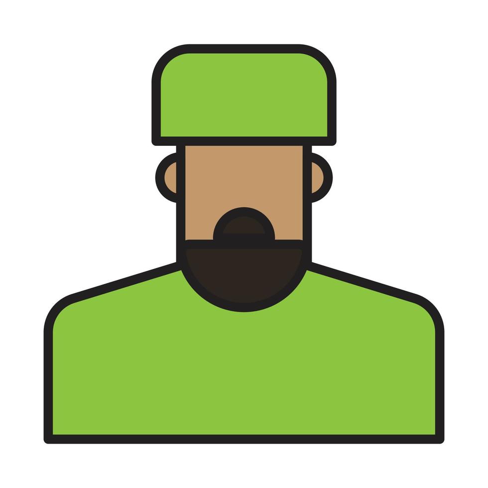 men islamic icon for website, presentation symbol editable vector