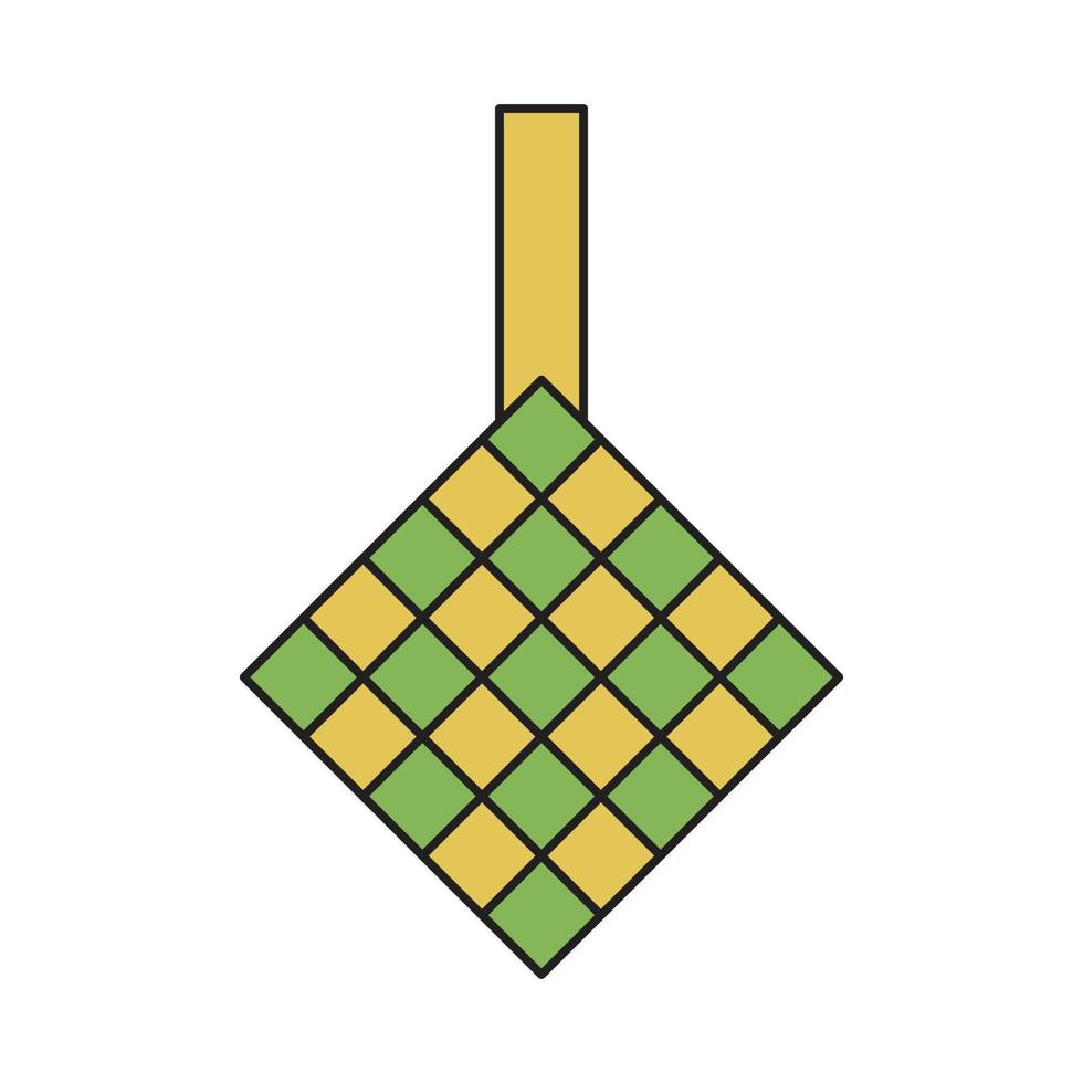 ketupat icon for website, presentation symbol editable vector