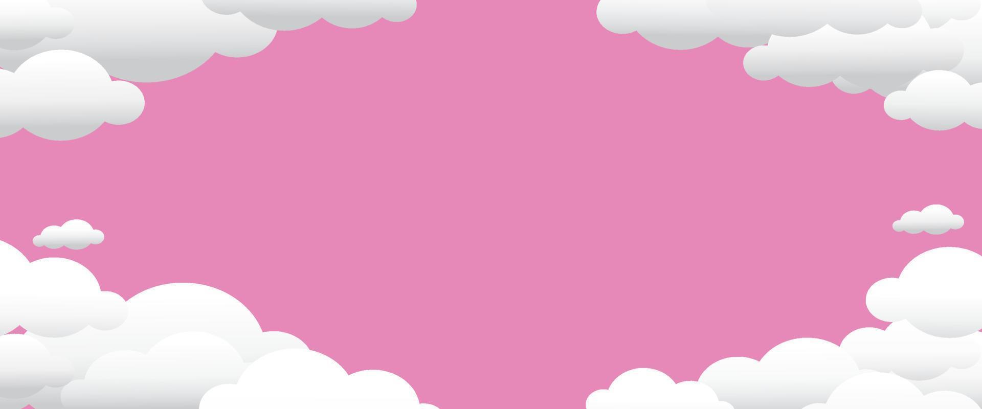 fondo de nube abstracto vectorial para texto sobre fondo en blanco y espacio de copia con un estilo de diseño divertido vector