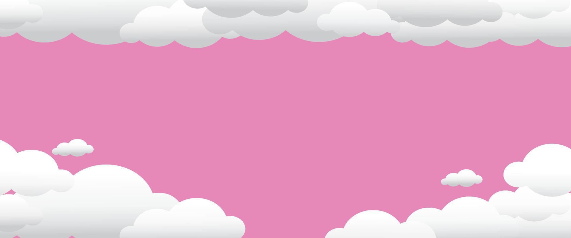 Vector abstract cloud background for text on blank background and copy space with fun design style