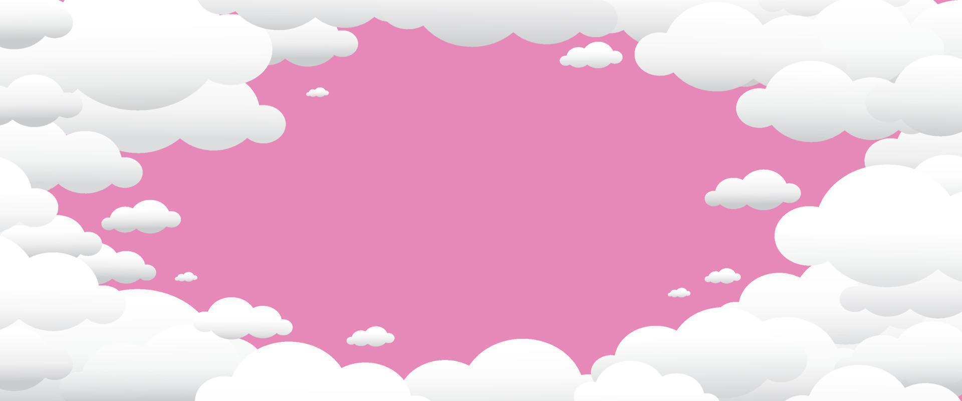 fondo de nube abstracto vectorial para texto sobre fondo en blanco y espacio de copia con un estilo de diseño divertido vector