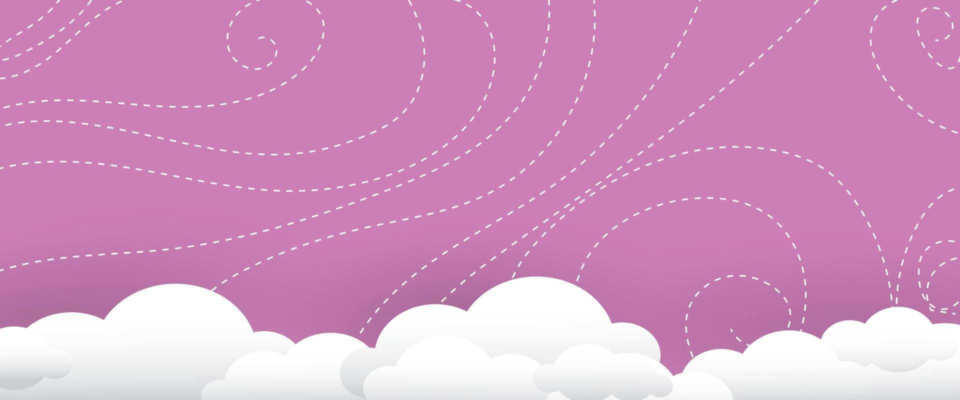 Vector abstract cloud background for text on blank background and copy space with fun design style