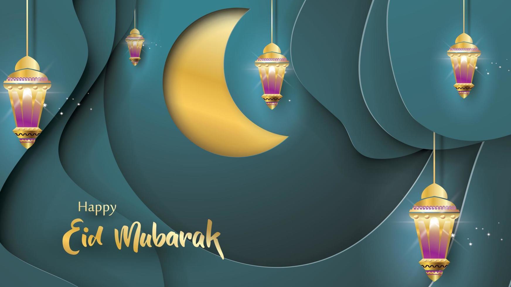 Eid Mubarak greeting Card Illustration, ramadan kareem cartoon vector  Wishing for Islamic festival for banner, poster, background,  flyer,illustration, brochure and sale background 6621875 Vector Art at  Vecteezy