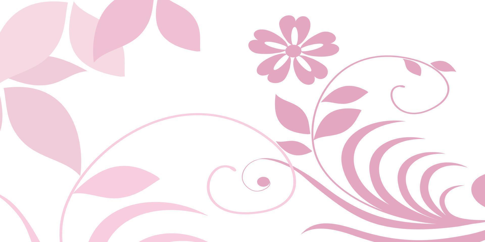 simple floral ornament white background vector