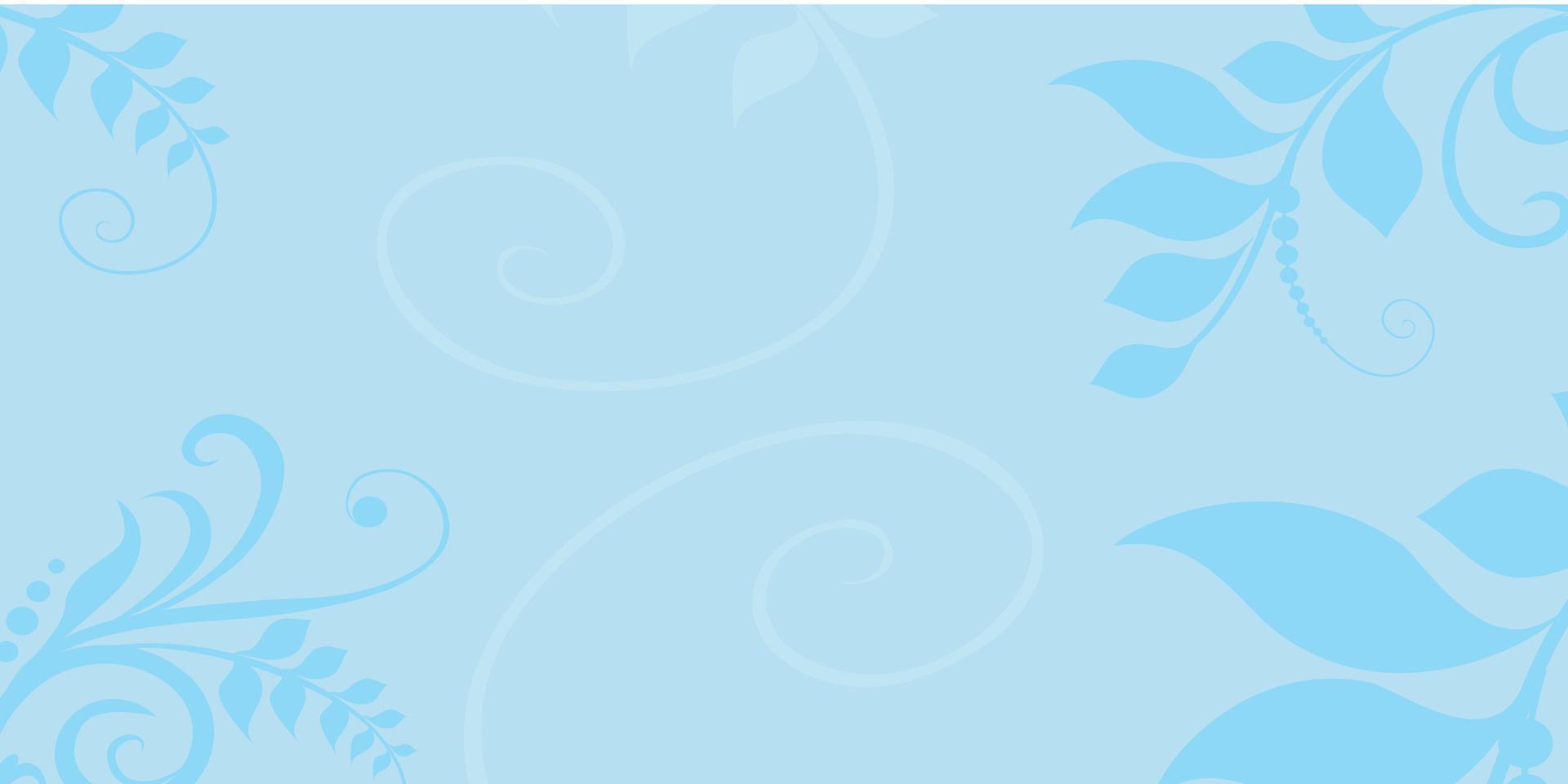 simple floral ornament blue background vector