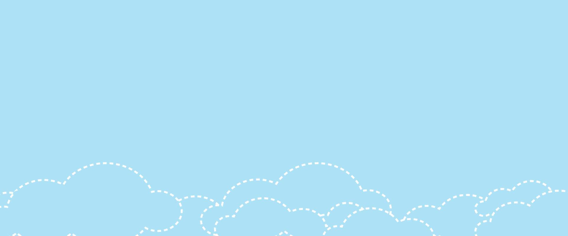 Vector abstract cloud background for text on blank background and copy space with fun design style