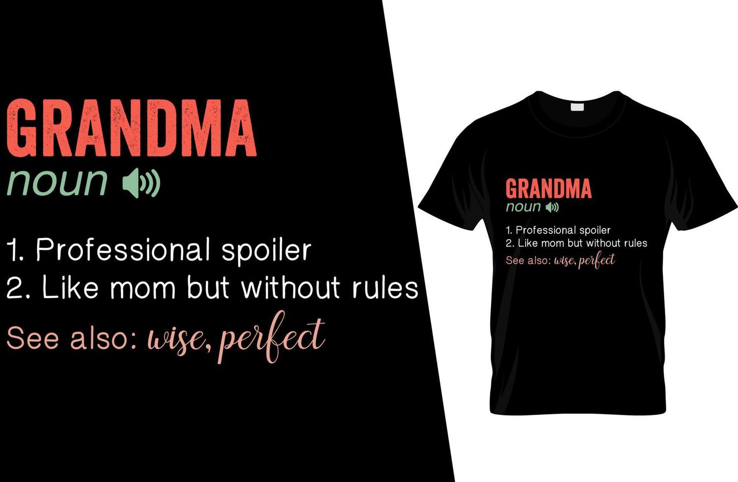 Grandma Funny Definition T Shirt Design vector