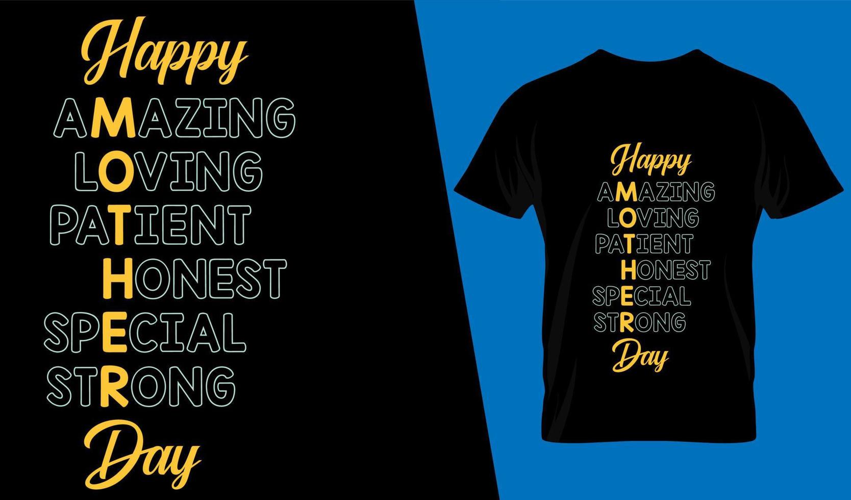 Happy mothers day typography t shirt design vector