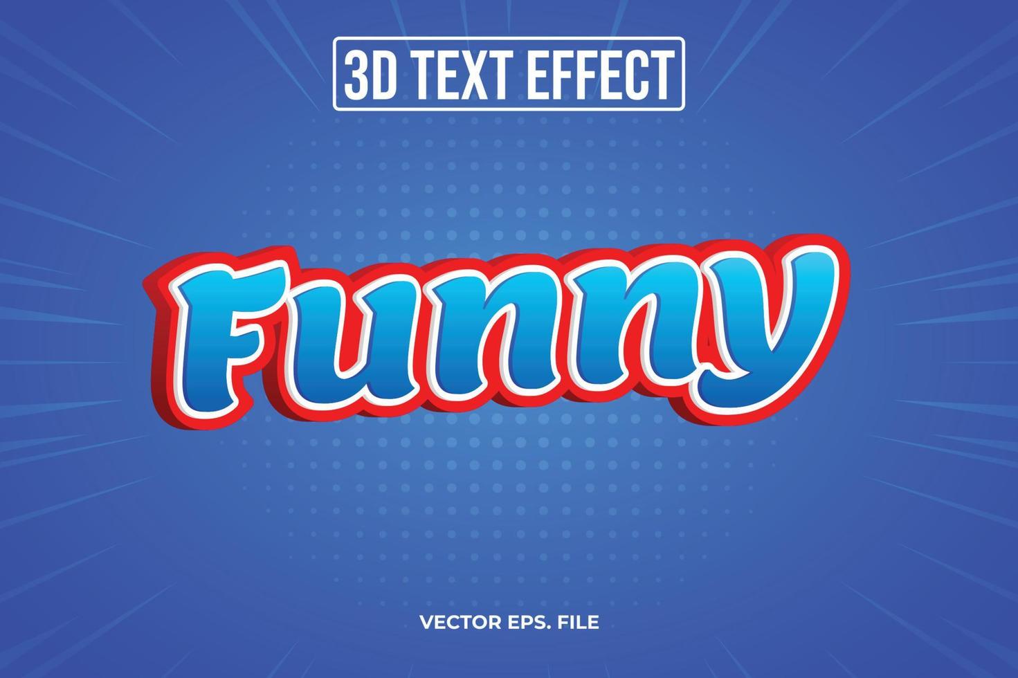 Funny  3D Text Effects vector