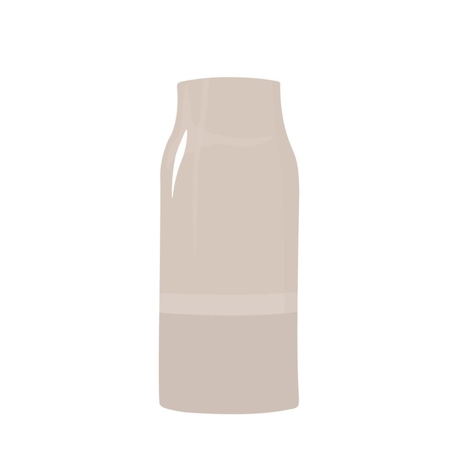 Ceramic vase vector stock illustration. Greek ancient jug. Tableware for flowers. An interior item. Isolated on a white background