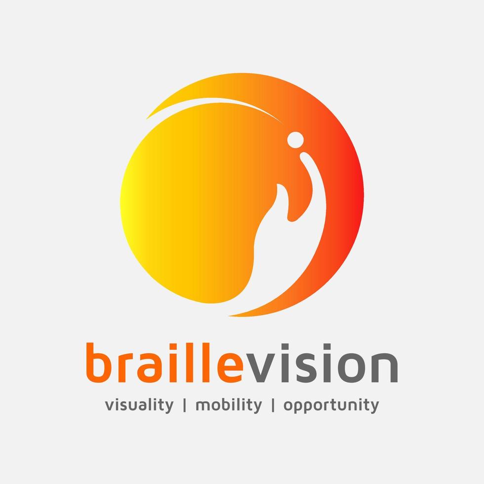 braille - logotipo de visión ciega vector