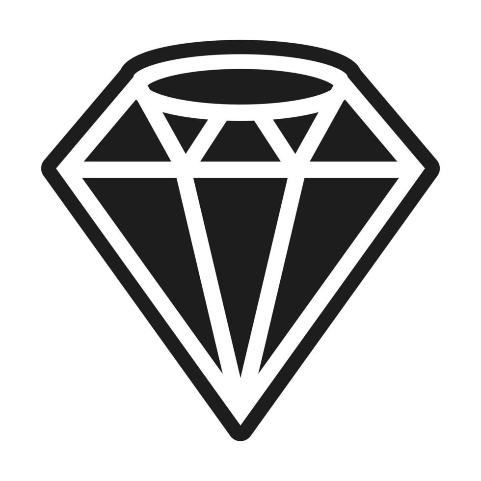 un icono plano de joyas de diamantes para aplicaciones o sitios web vector