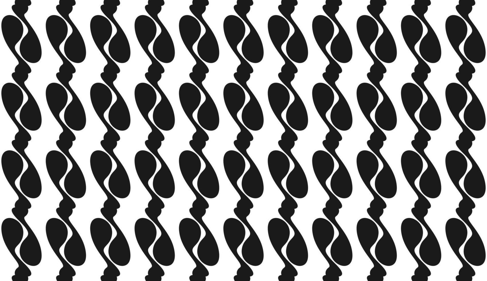 Seamless pattern. Black and white wavy line motif. Modern style pattern design. Can be used for posters, brochures, postcards, and other printing needs. Vector illustration